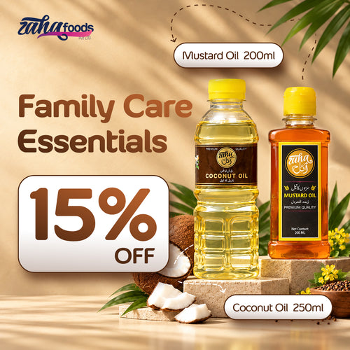 Family Care Essentials | Coconut Oil 250ml + Mustard Oil 200ml